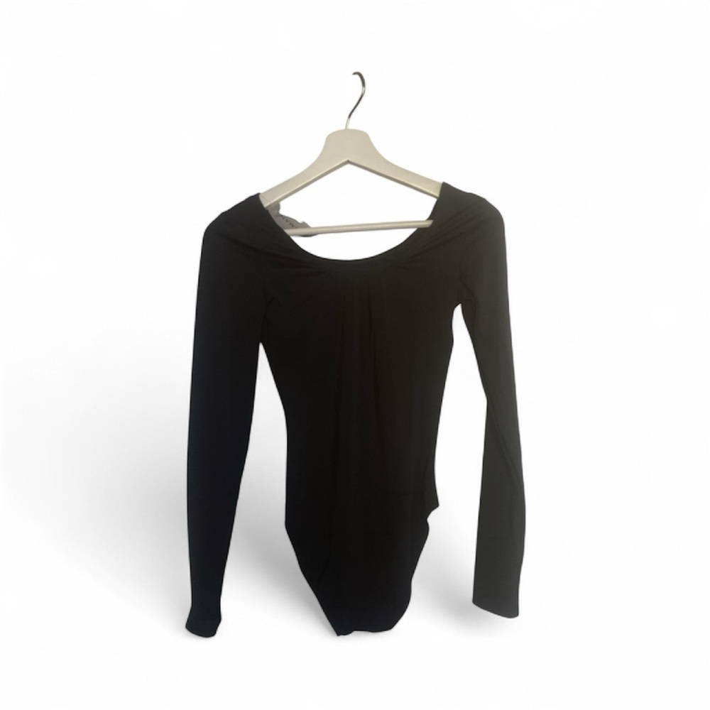 Weissman Elegant Black Long Sleeve bodysuit Size Small NEW